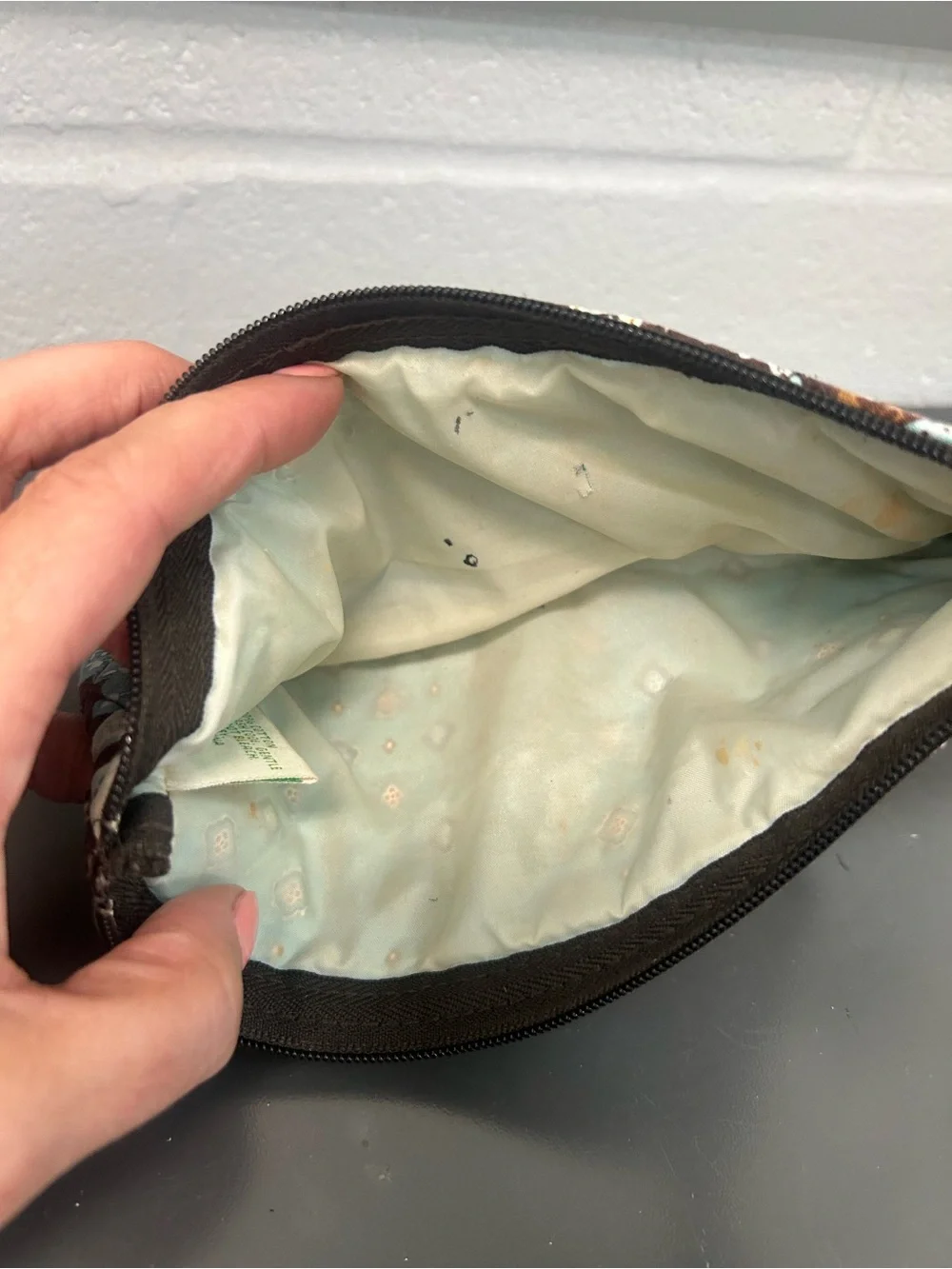 Vera Bradley Java Blue retired pattern cosmetic pouch set